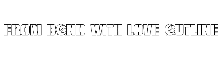 From BOND With Love Outline  font caratteri gratis