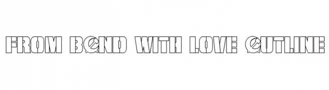 From BOND With Love Outline  les polices de caractères gratuit tlcharger