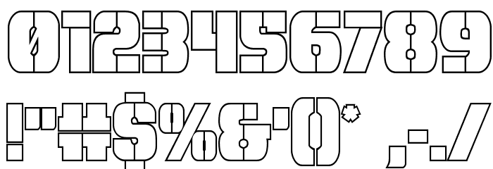 From BOND With Love Outline Font OTHER CHARS