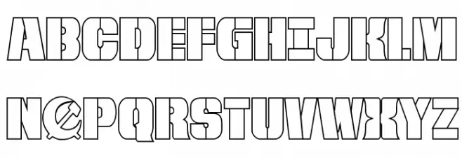 From BOND With Love Outline Font Litere mari
