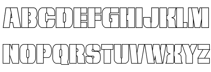 From BOND With Love Outline Font LOWERCASE