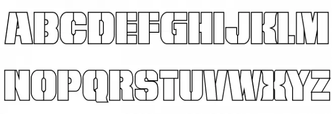 From BOND With Love Outline Caratteri MINUSCOLO