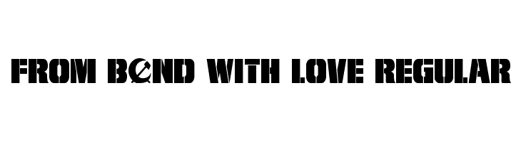 From BOND With Love Regular  font caratteri gratis