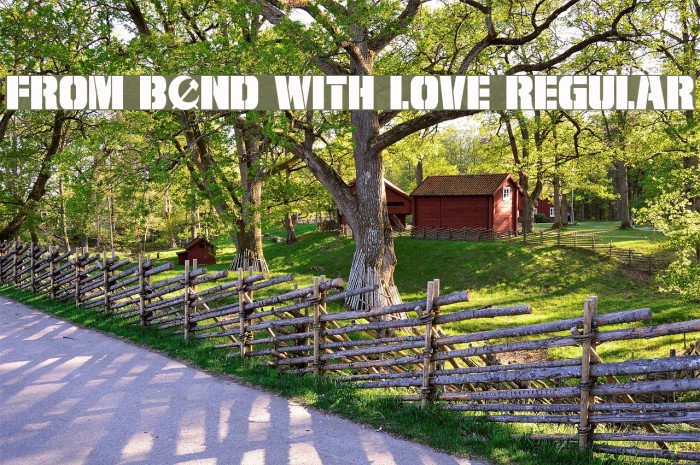 From BOND With Love Regular Font examples