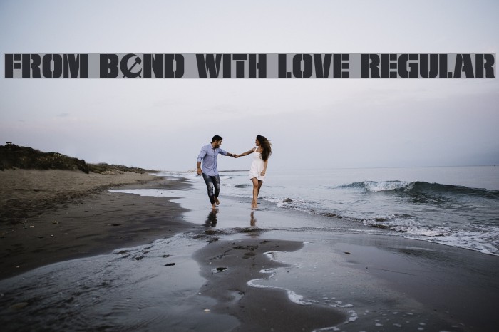 From BOND With Love Regular Font examples