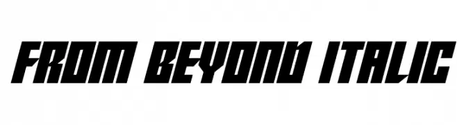 From Beyond Italic  フリーフォントのダウンロード