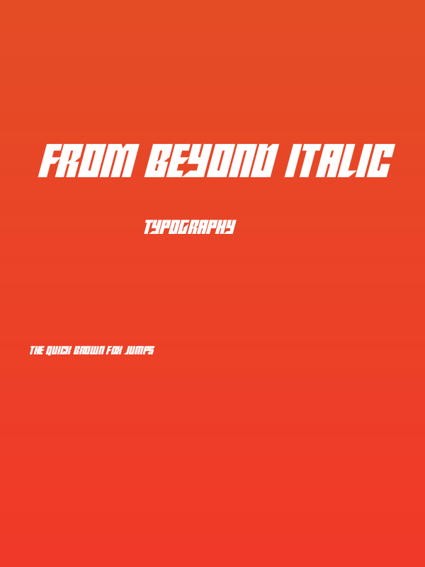 From Beyond Italic Poster
