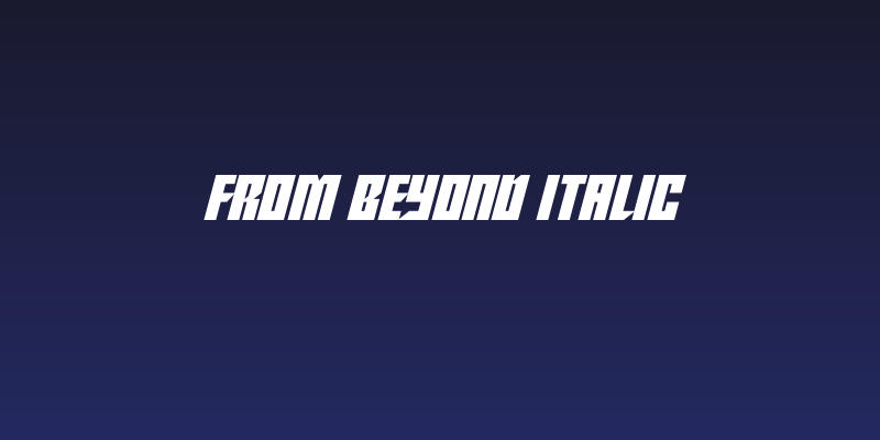 From Beyond Italic Social Header
