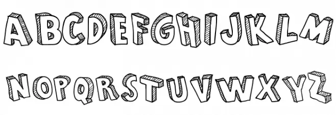 From Cartoon Blocks Schriftart Groß