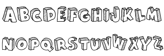 From Cartoon Blocks Font LOWERCASE