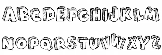 From Cartoon Blocks Font LOWERCASE