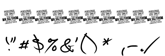 From Skyler PERSONAL USE ONLY Font OTHER CHARS