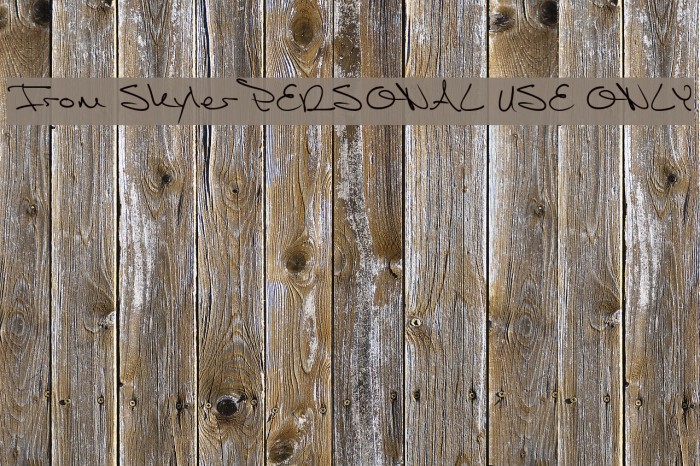 From Skyler PERSONAL USE ONLY Font examples