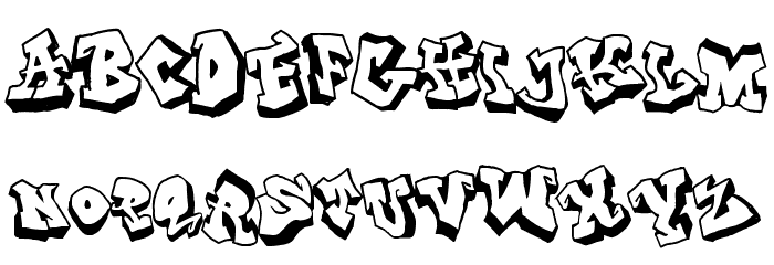 From Street Art Schriftart Kleinbuchstaben