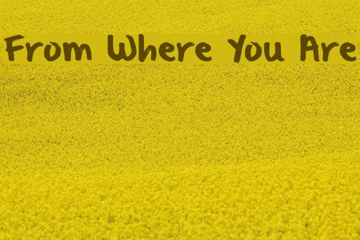 From Where You Are Font Ffonts Net