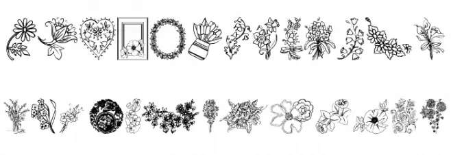 From the garden Schriftart Kleinbuchstaben