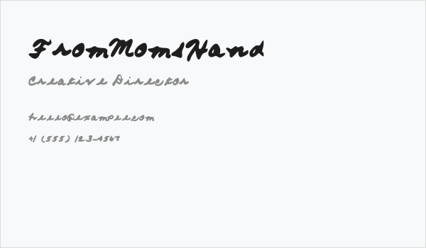 FromMomsHand Business Card