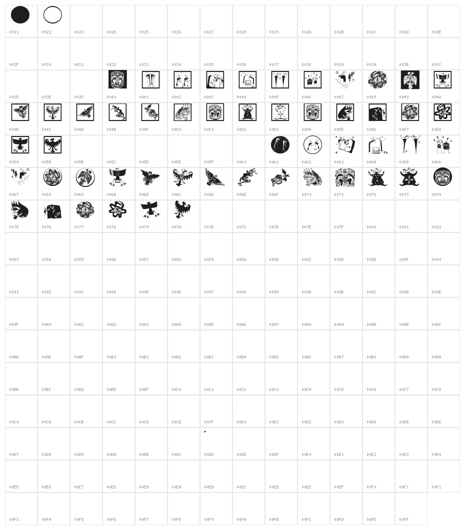 FromOldArtists Character Map
