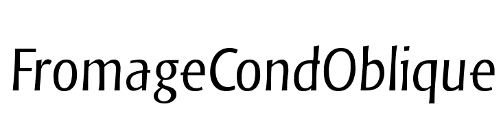 FromageCondOblique Font