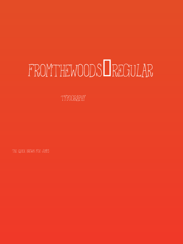 FromtheWoods-Regular Poster