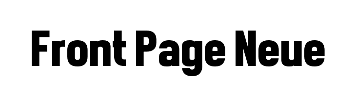 Front Page Neue Font