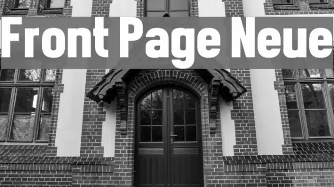 Front Page Neue Шрифта examples