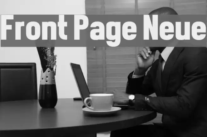 Front Page Neue Шрифта examples