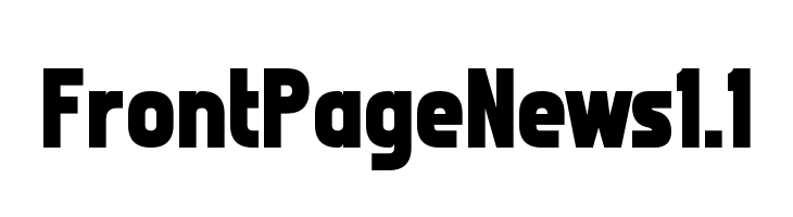 Front Page News 1.1 Font