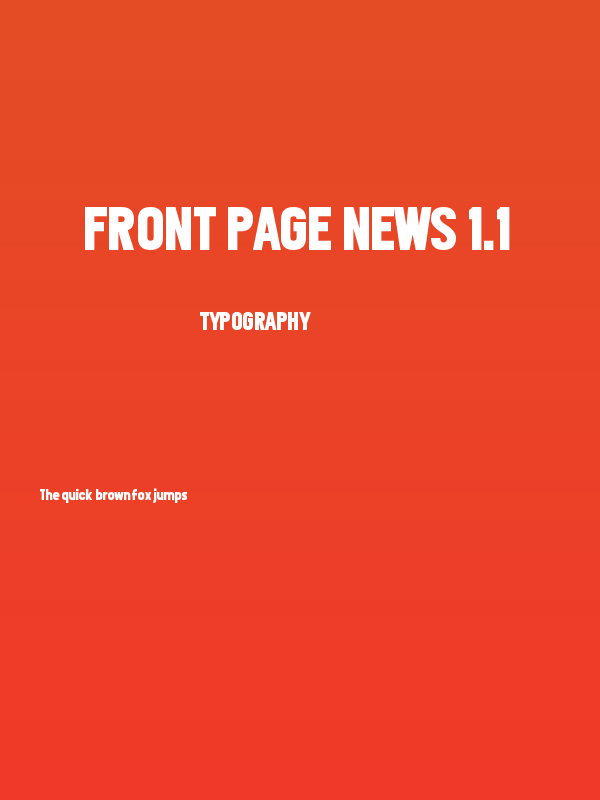 Front Page News 1.1 Poster