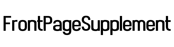 Front Page Supplement Шрифта