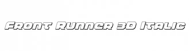 Front Runner 3D Italic  les polices de caractères gratuit tlcharger