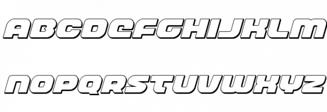Front Runner 3D Italic 字体 大写