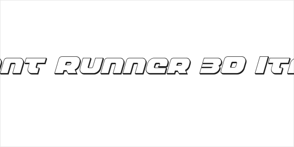 Front Runner 3D Italic Logo