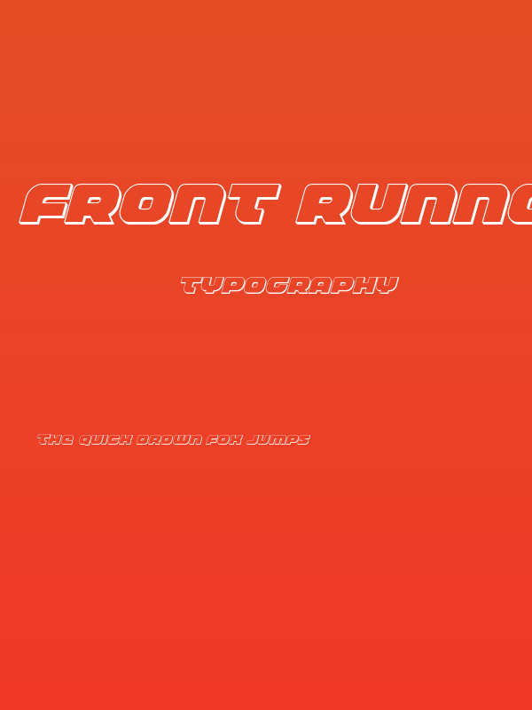 Front Runner 3D Italic Poster
