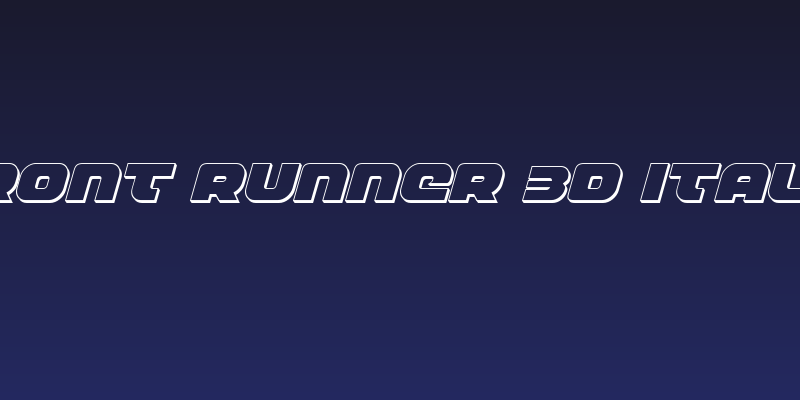 Front Runner 3D Italic Social Header