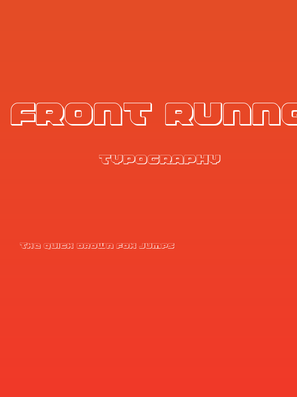 Front Runner 3D Poster