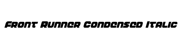 Front Runner Condensed Italic  フリーフォントのダウンロード