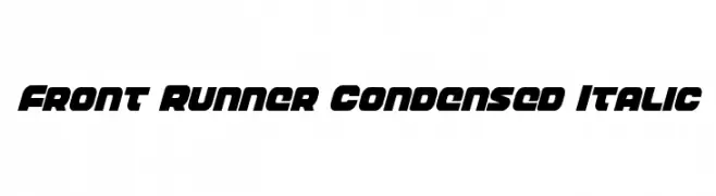 Front Runner Condensed Italic  Descarca Fonturi Gratis