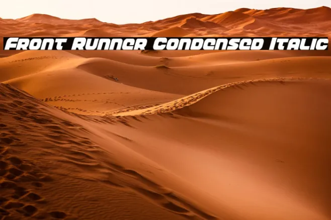 Front Runner Condensed Italic Example 3