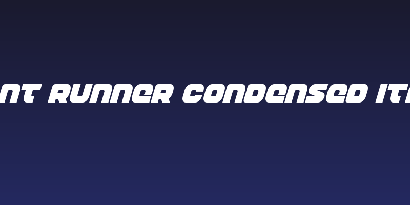 Front Runner Condensed Italic Social Header