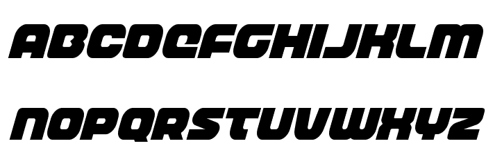 Front Runner Condensed Italic Font LOWERCASE
