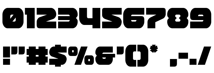 Front Runner Condensed Font OTHER CHARS