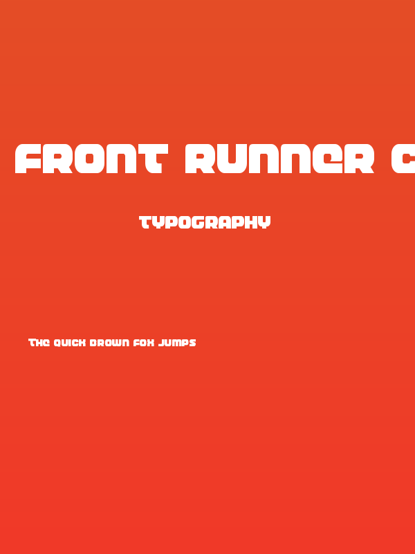 Front Runner Condensed Poster
