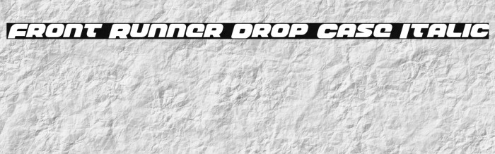 Front Runner Drop Case Italic Example 3