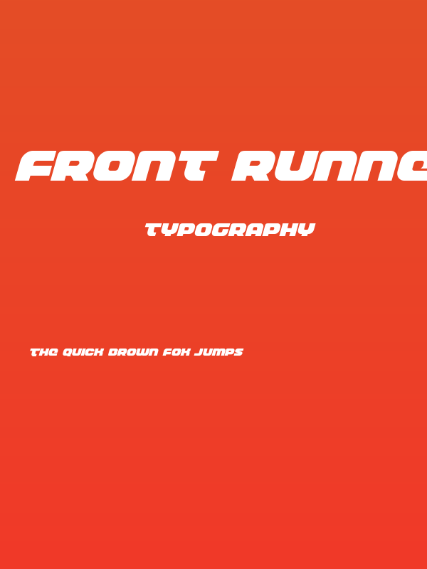 Front Runner Drop Case Italic Poster