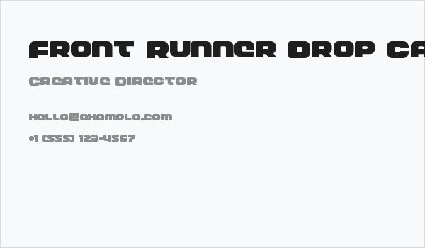 Front Runner Drop Case Business Card