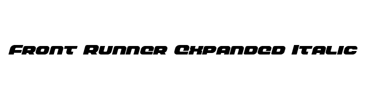 Front Runner Expanded Italic  免费字体下载