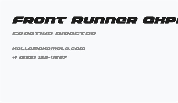 Front Runner Expanded Italic Business Card