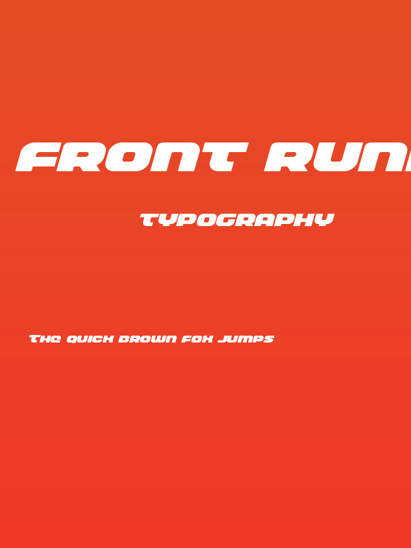 Front Runner Expanded Italic Poster