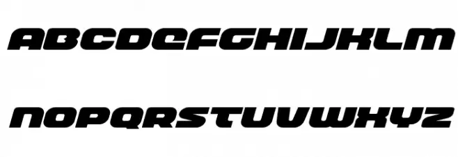 Front Runner Expanded Italic फ़ॉन्ट लोअरकेस